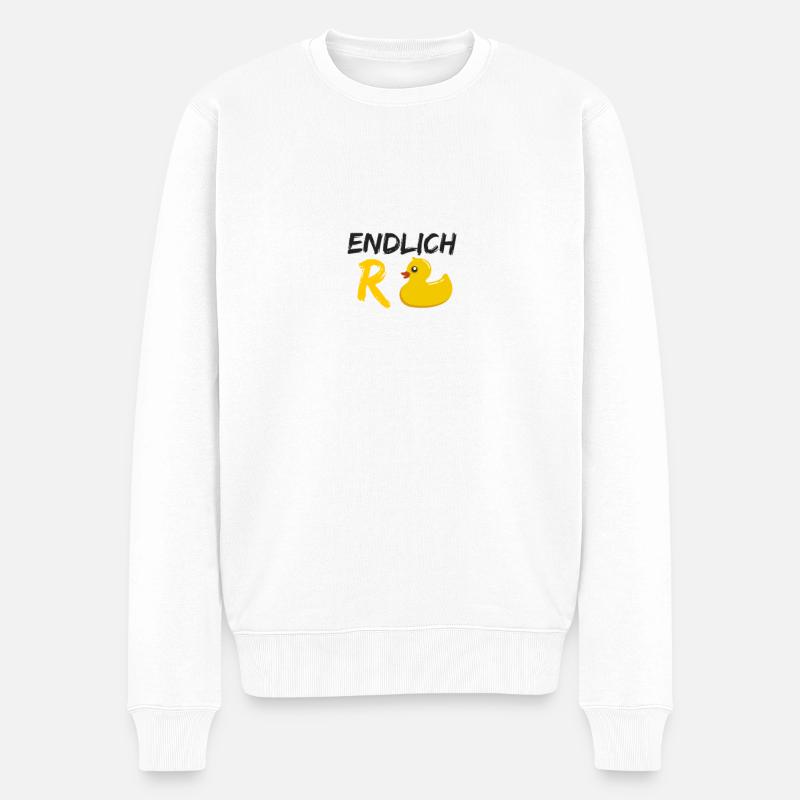 Endlich Rente - Männer Premium Bio Pullover - Weiß