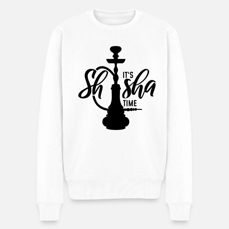 C’est Shisha Time - Pull Premium bio Homme - blanc