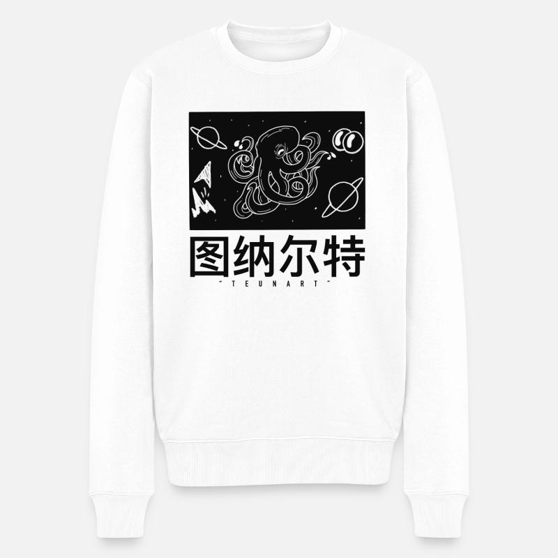 Poulpe asiatique - Pull Premium bio Homme - blanc