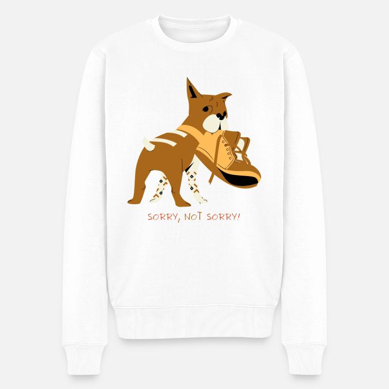 Sorry Not sorry - Männer Premium Bio Pullover - Weiß