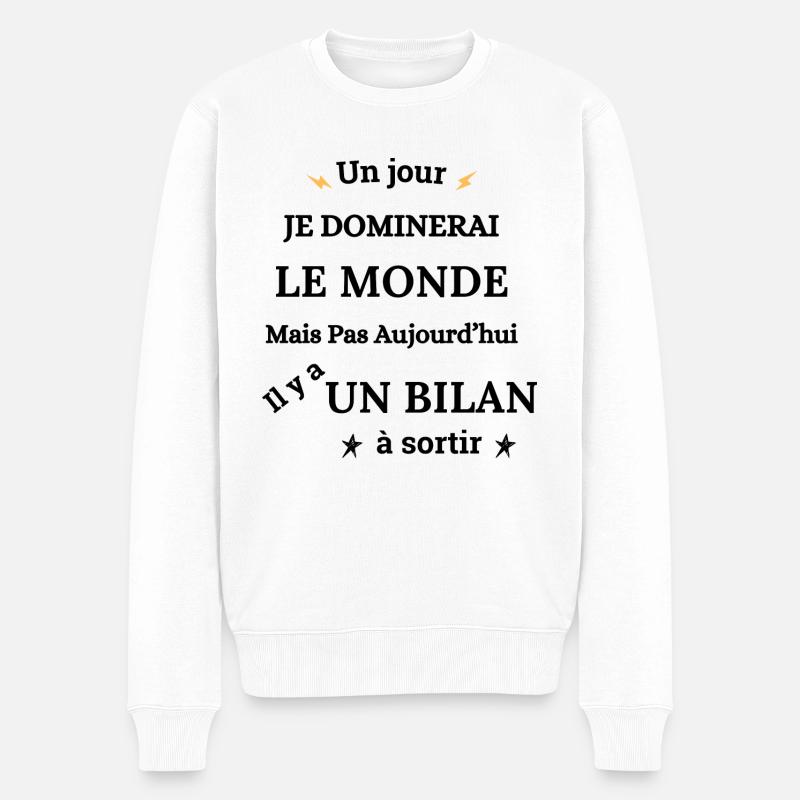 Comptable Comptabilité Métier - Pull Premium bio Homme - blanc