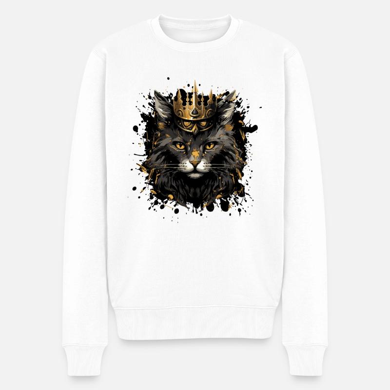 Couronne d’animal de chat - Pull Premium bio Homme - blanc