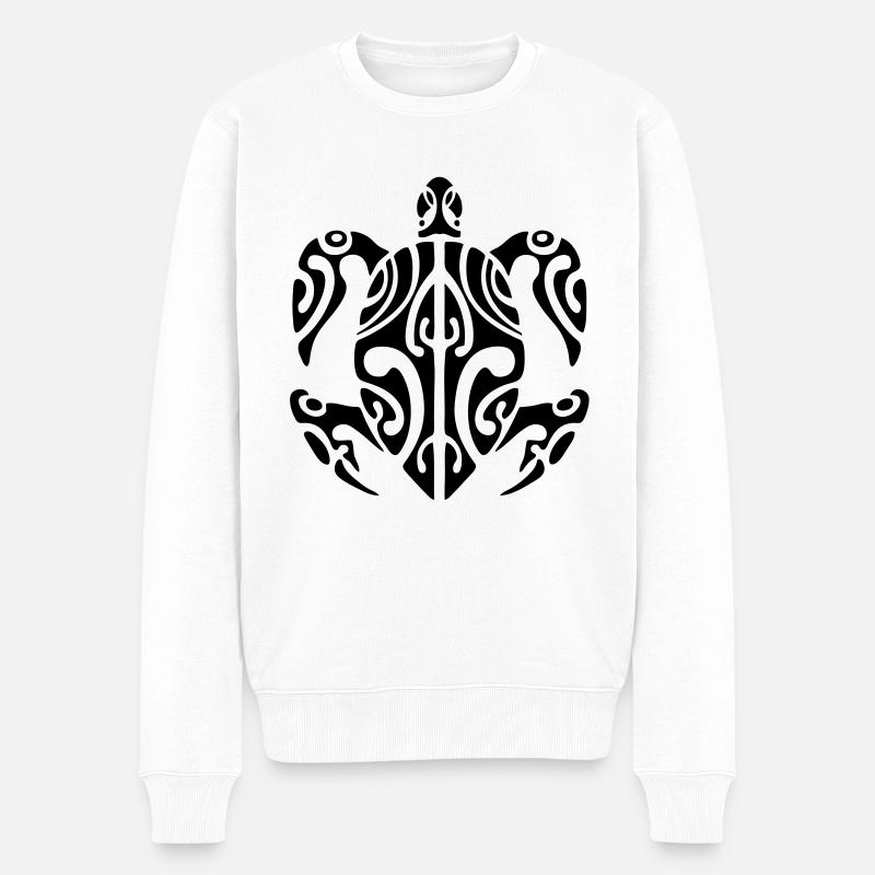 turtle - Männer Premium Bio Pullover - Weiß