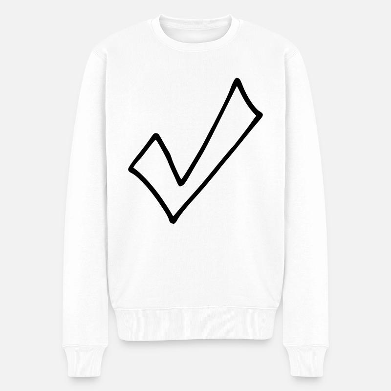 Haken - Männer Premium Bio Pullover - Weiß
