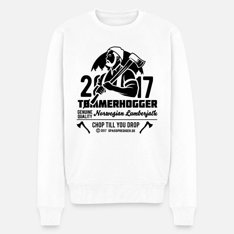 Tømmerhogger Norwegian Lumberjack - Männer Premium Bio Pullover - Weiß