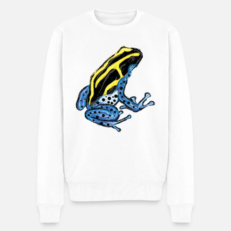 Baumsteigerfrosch Pfeilgiftfrosch PoisonDartFrog 1 - Männer Premium Bio Pullover - Weiß