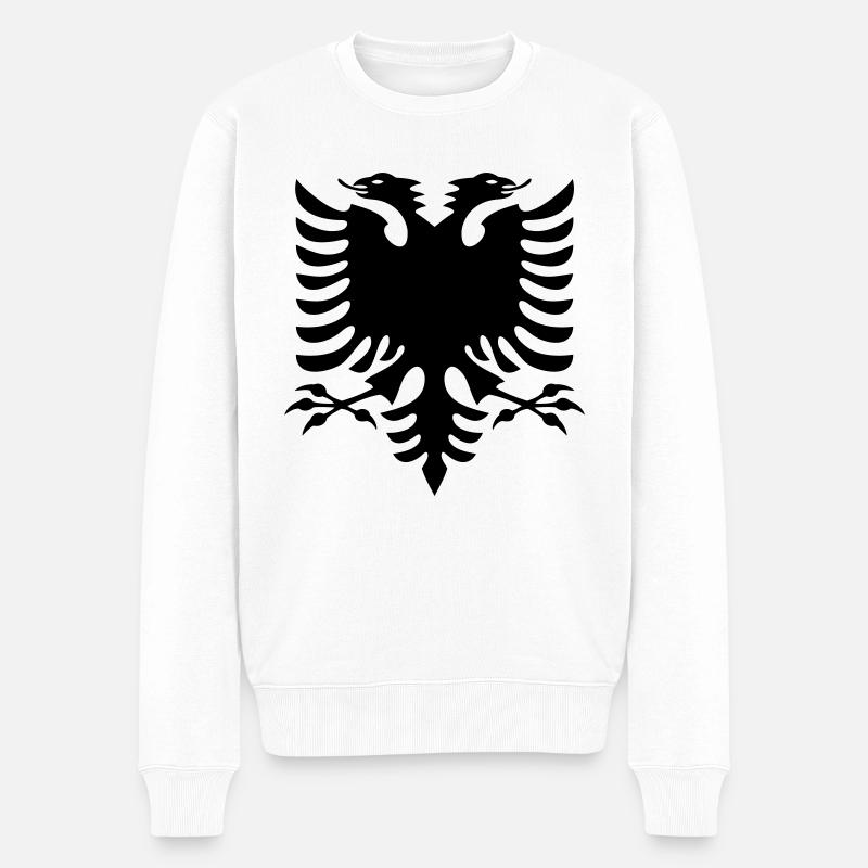 Drapeau de l’Albanie - Pull Premium bio Homme - blanc