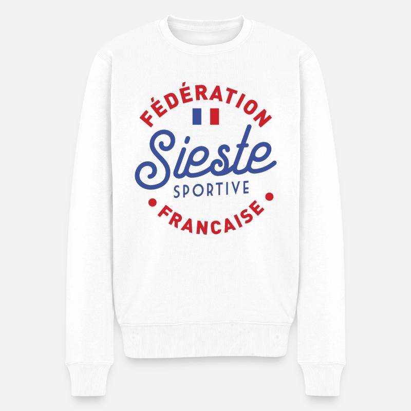 Fédération Française de SIESTE SPORTIVE - Pull Premium bio Homme - blanc