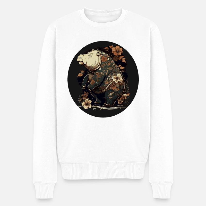 hippo 9 - Pull Premium bio Homme - blanc