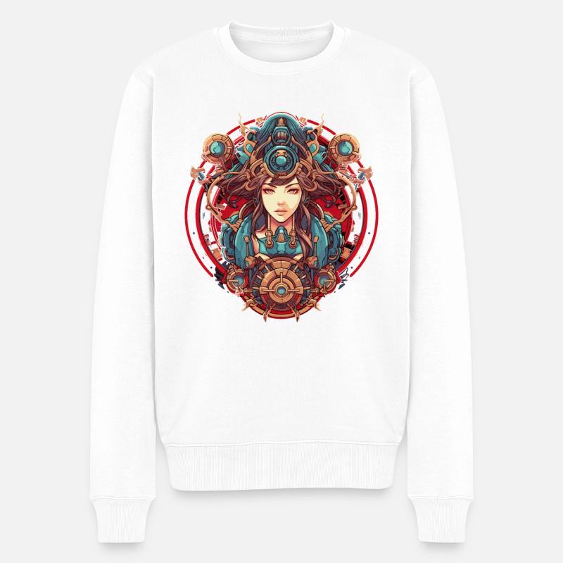Beauté ex Machina 4 - Pull Premium bio Homme - blanc