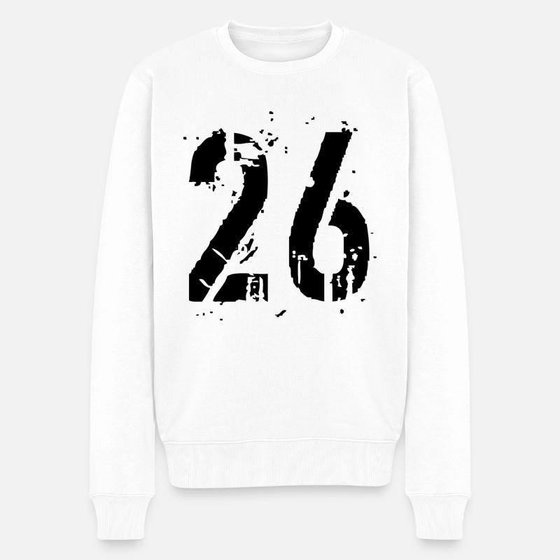 26 Nombre 26 - Pull Premium bio Homme - blanc