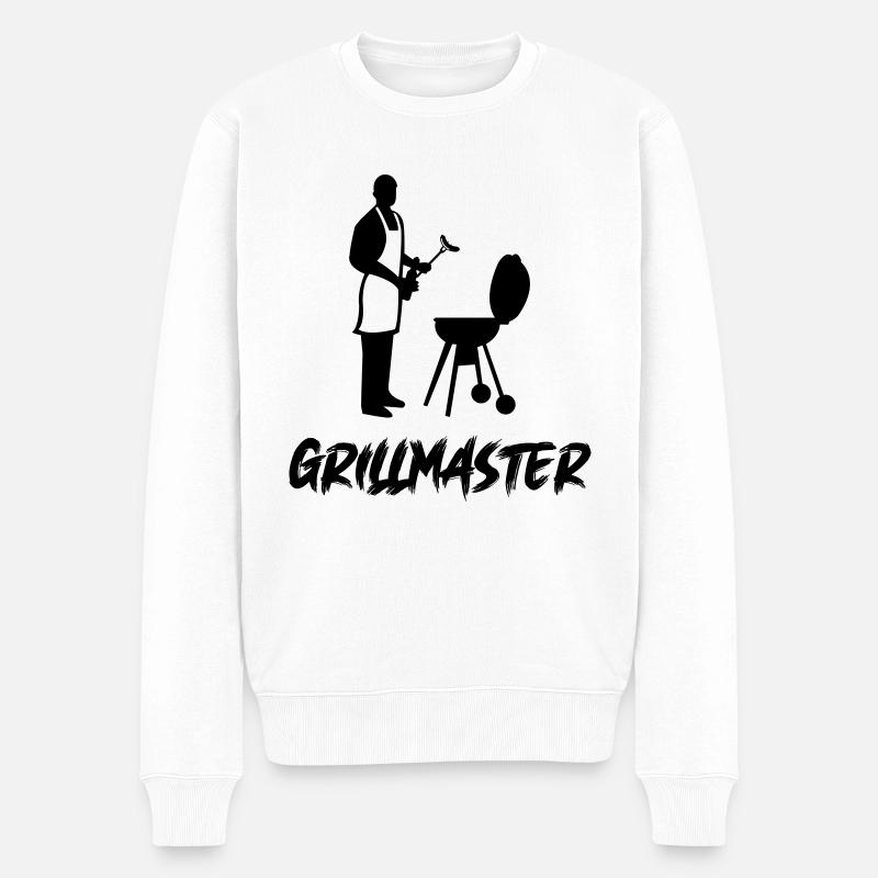 Grillades Grillmaster - Pull Premium bio Homme - blanc