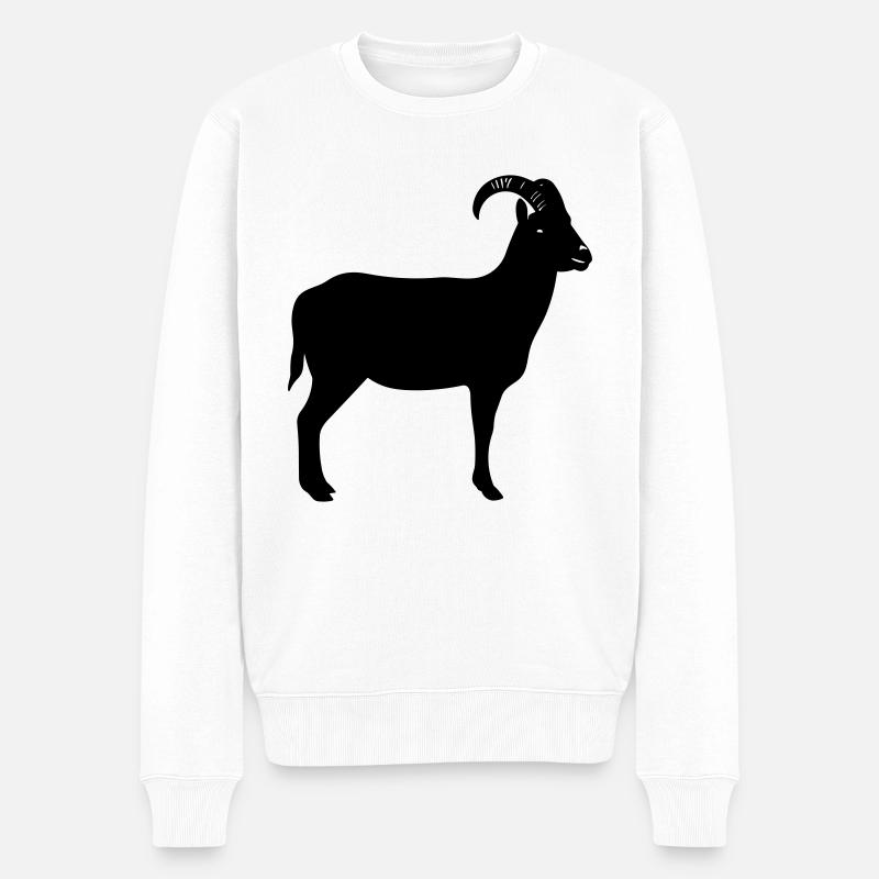 Chèvre - Pull Premium bio Homme - blanc