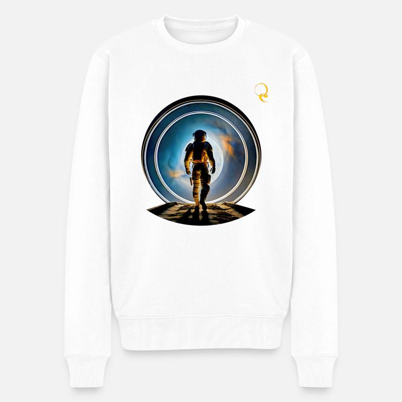 ARRIVÉE DANS LA GALAXIE - Pull Premium bio Homme - blanc