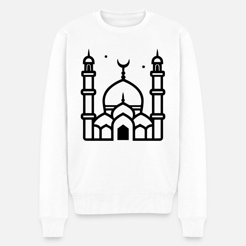 Moschee - Männer Premium Bio Pullover - Weiß