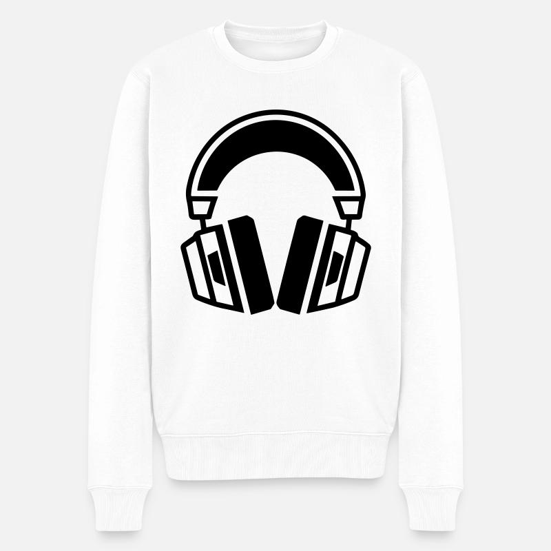 casque audio gaming - Pull Premium bio Homme - blanc