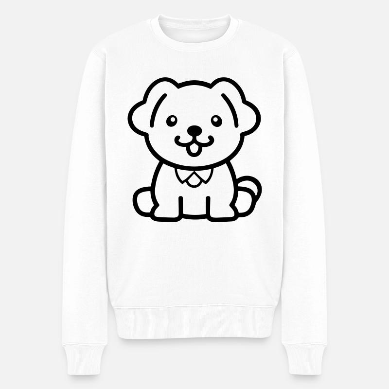 Chien - Pull Premium bio Homme - blanc