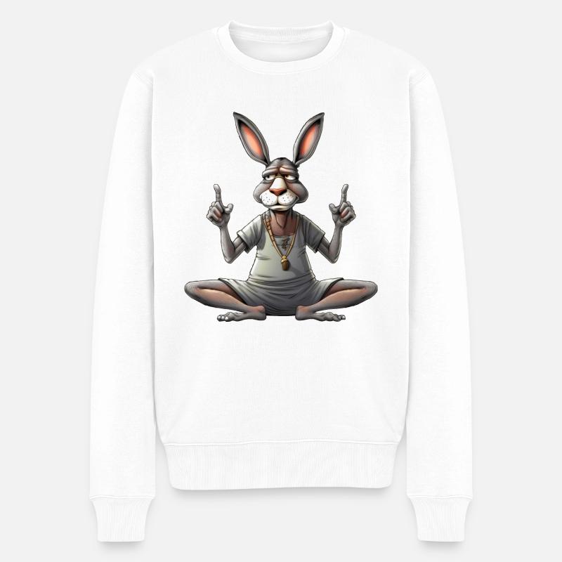 Âne de Yoga - Pull Premium bio Homme - blanc