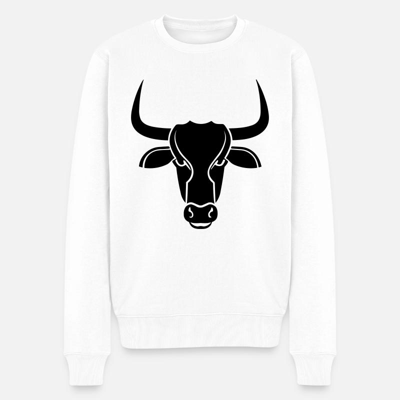 Taureau - Pull Premium bio Homme - blanc