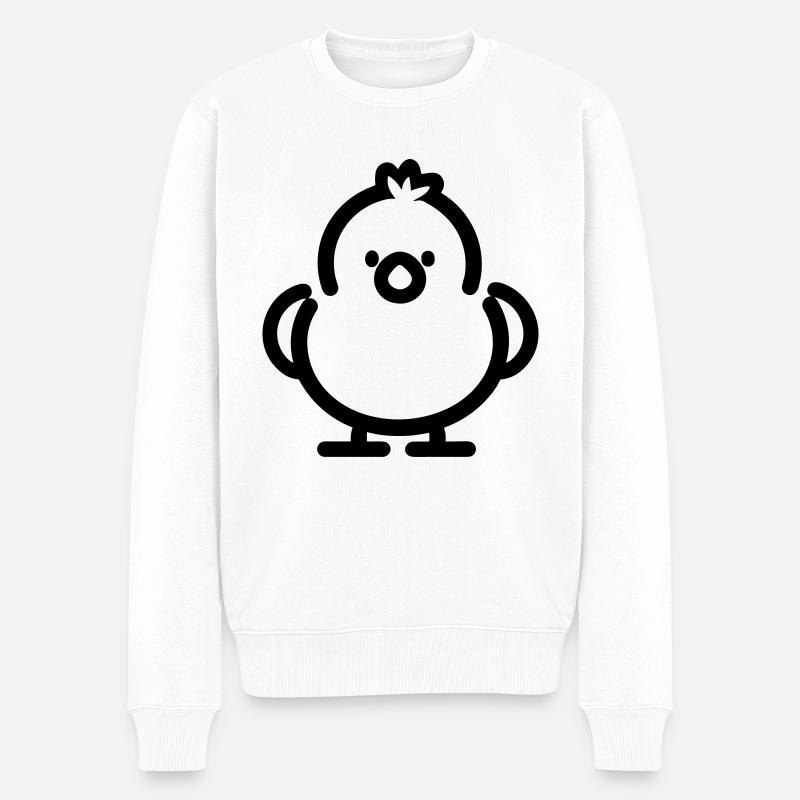 Küken - Männer Premium Bio Pullover - Weiß