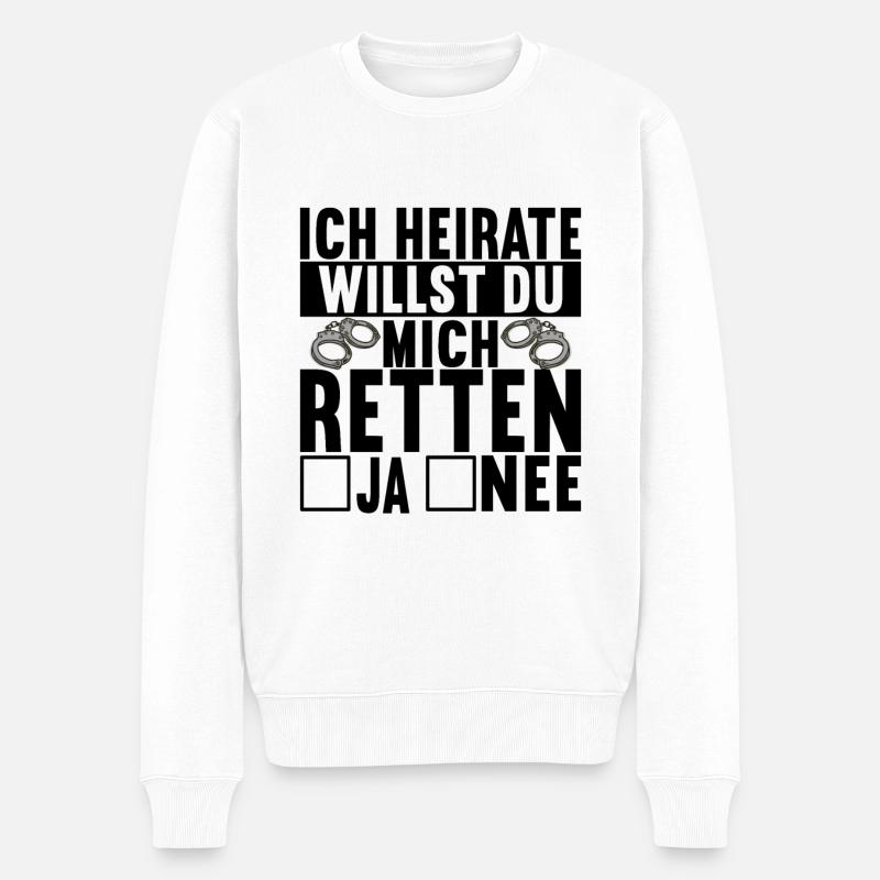 Junggesellenabschied - Männer Premium Bio Pullover - Weiß