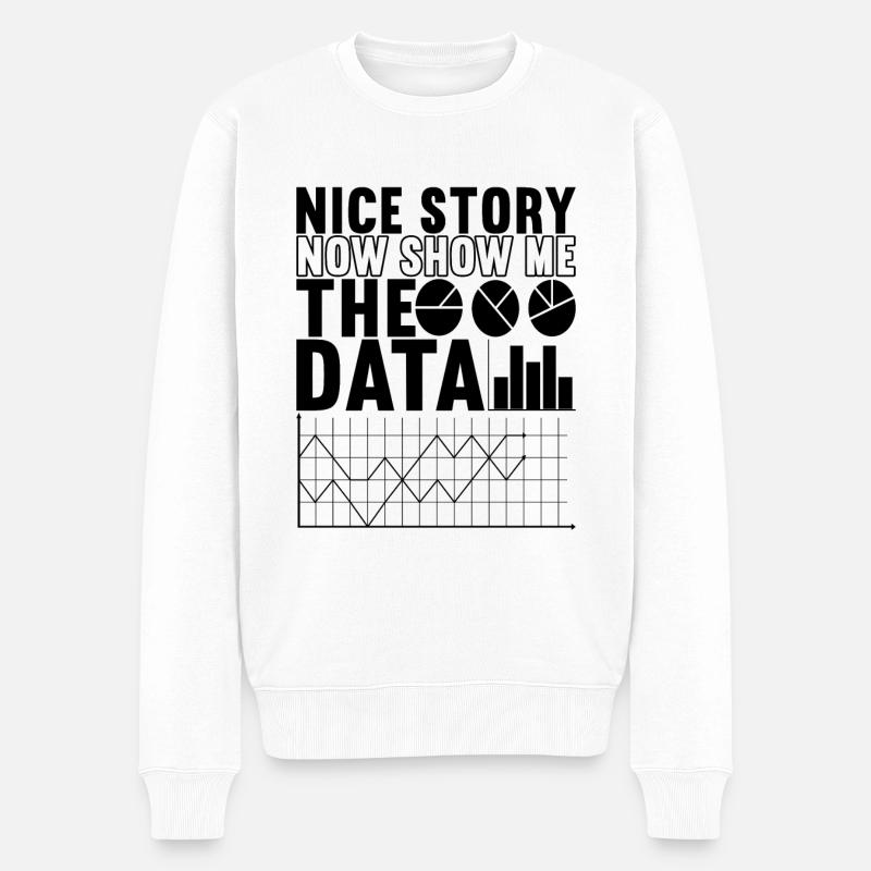 Data Scientist Data Analyst - Men's Premium Organic Jumper - white