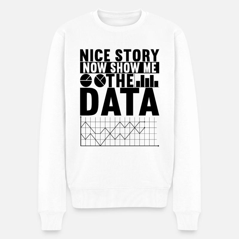Data Scientist Data Analyst - Men's Premium Organic Jumper - white