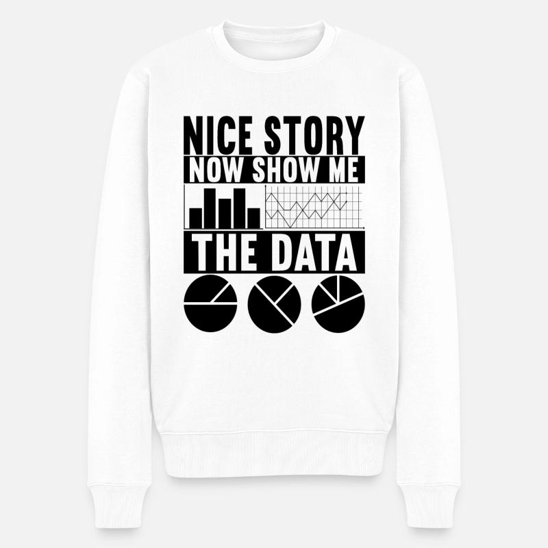 Data Scientist Data Analyst - Männer Premium Bio Pullover - Weiß