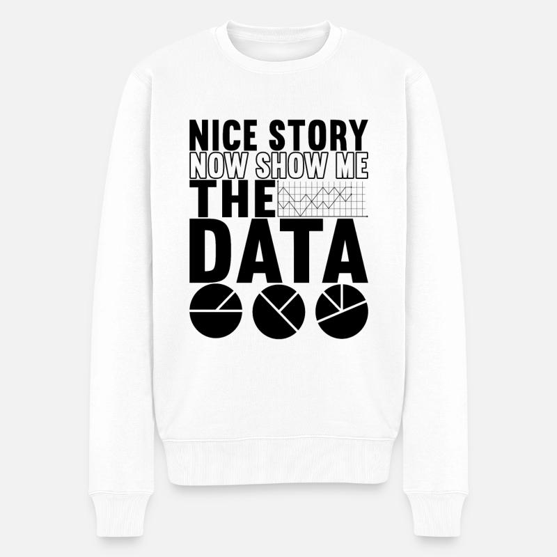 Analyste de données Data Scientist - Pull Premium bio Homme - blanc