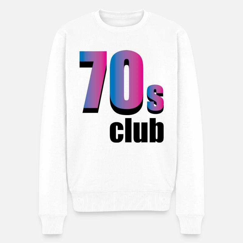 70s club - Männer Premium Bio Pullover - Weiß