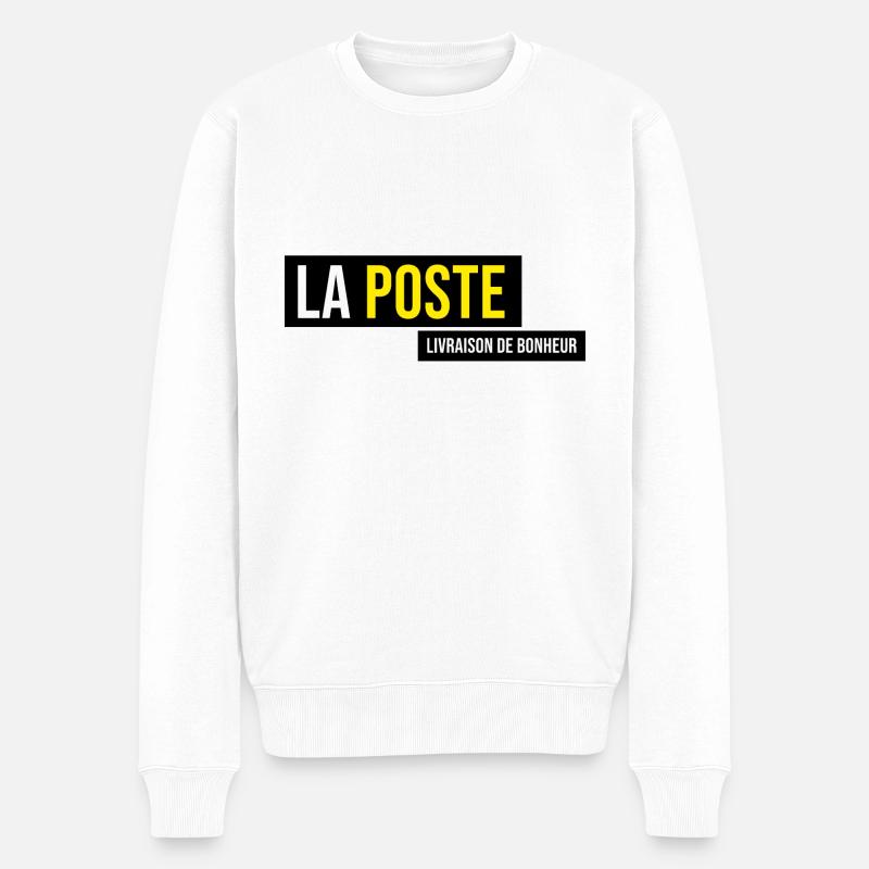 La poste livraison de bonheur colis poste laposte - Pull Premium bio Homme - blanc