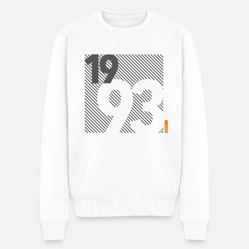 Hergestellt im Jahr 1993 Retro Modernistisches Design Geburtstagsgeschenk - Männer Premium Bio Pullover - Weiß