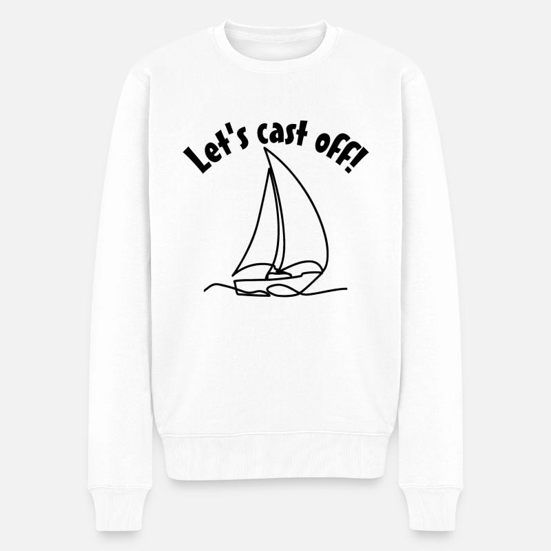 Leinen los! - Männer Premium Bio Pullover - Weiß