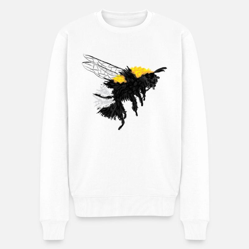 Hummel / Bumblebee Design I - Pull Premium bio Homme - blanc