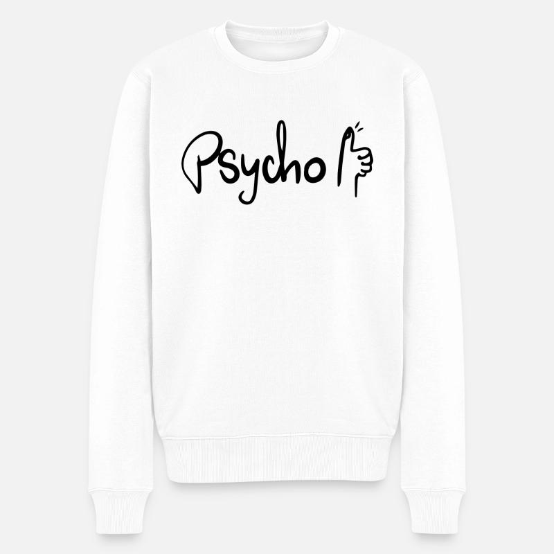 Psycho, pouce levé - Pull Premium bio Homme - blanc