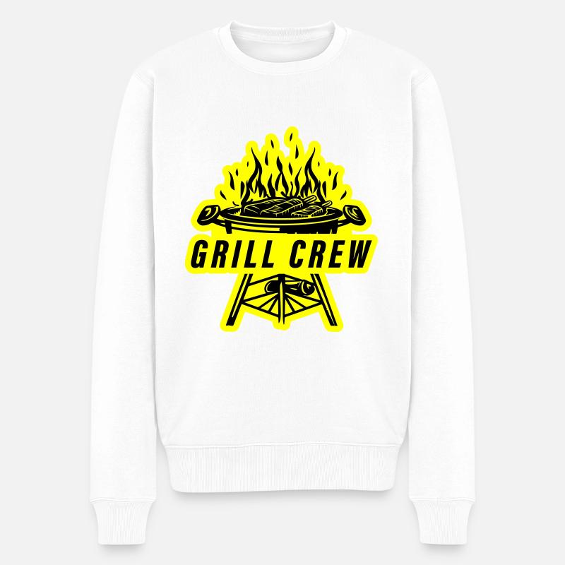 Grillades de l’équipe de grillades - Pull Premium bio Homme - blanc