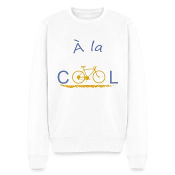 Vélo à la cool - Pull Premium bio Homme - blanc - Devant - Thijin (182cm)