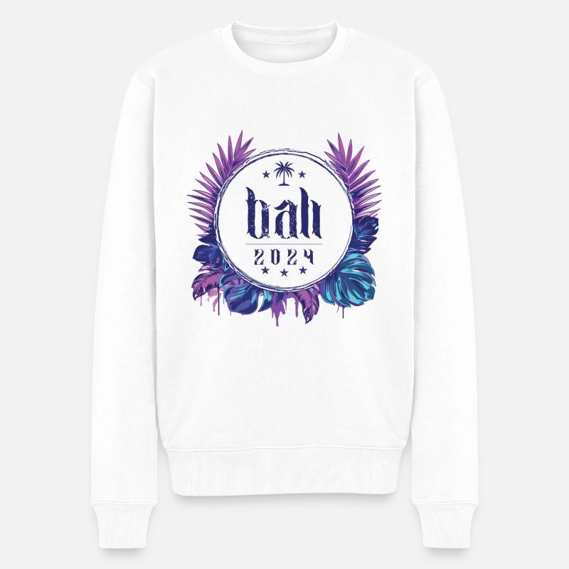 Bali 2024 - Männer Premium Bio Pullover - Weiß