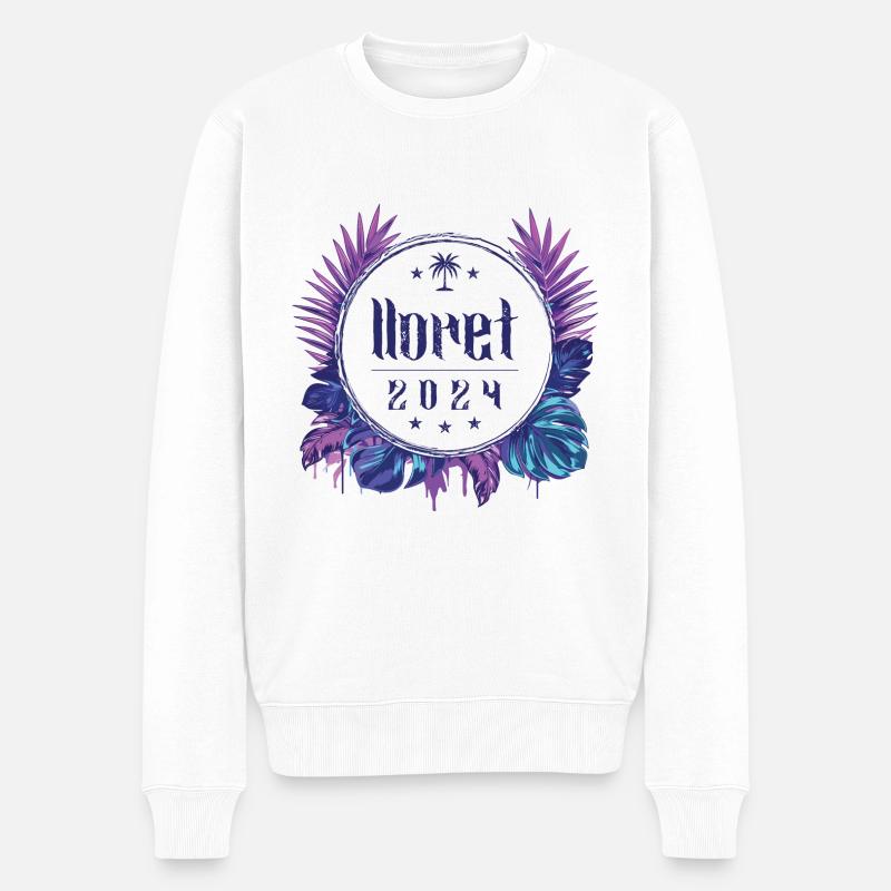 Lloret De Mar 2024 - Männer Premium Bio Pullover - Weiß