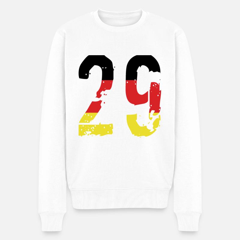 Maillot 29 Numéro Allemagne - Pull Premium bio Homme - blanc
