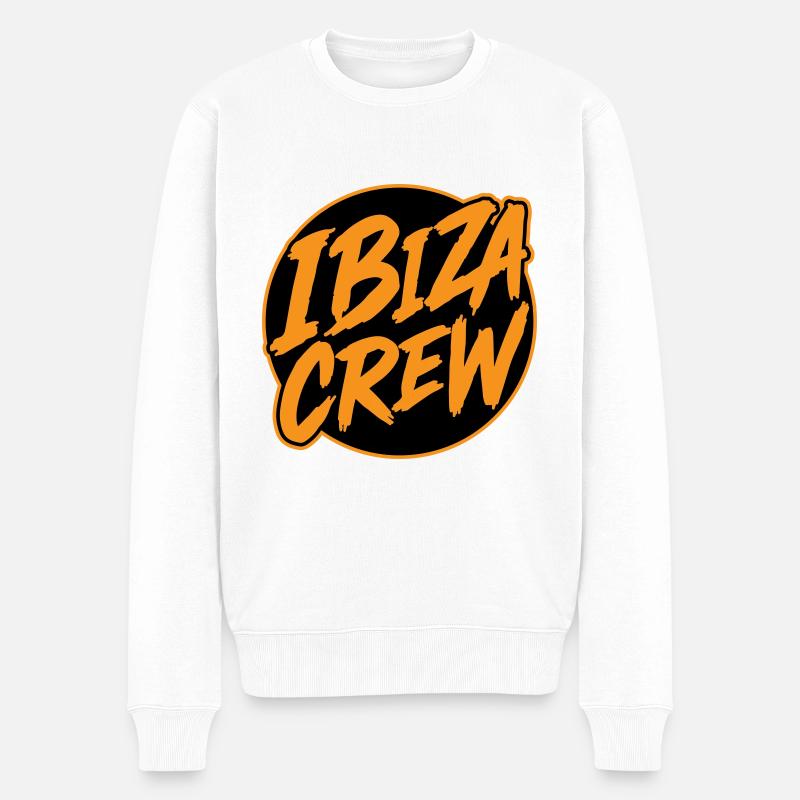 Vacances Ibiza Crew - Pull Premium bio Homme - blanc