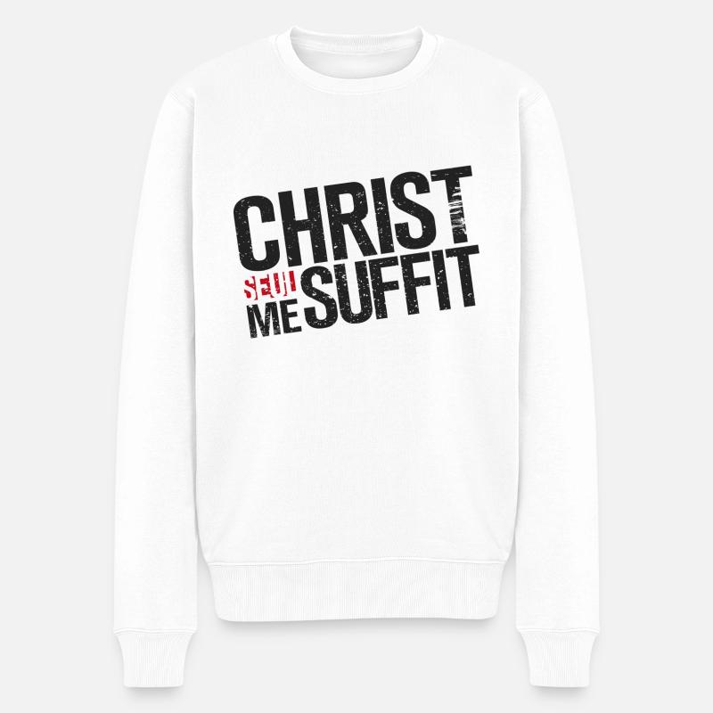 CHRIST SEUL ME SUFFIT - Pull Premium bio Homme - blanc