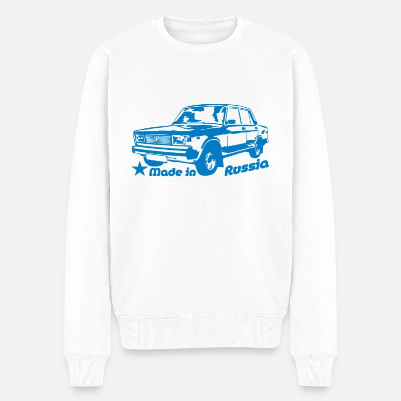 Lada Nova Riva 2105 1500 Signet 2107 - Männer Premium Bio Pullover - Weiß