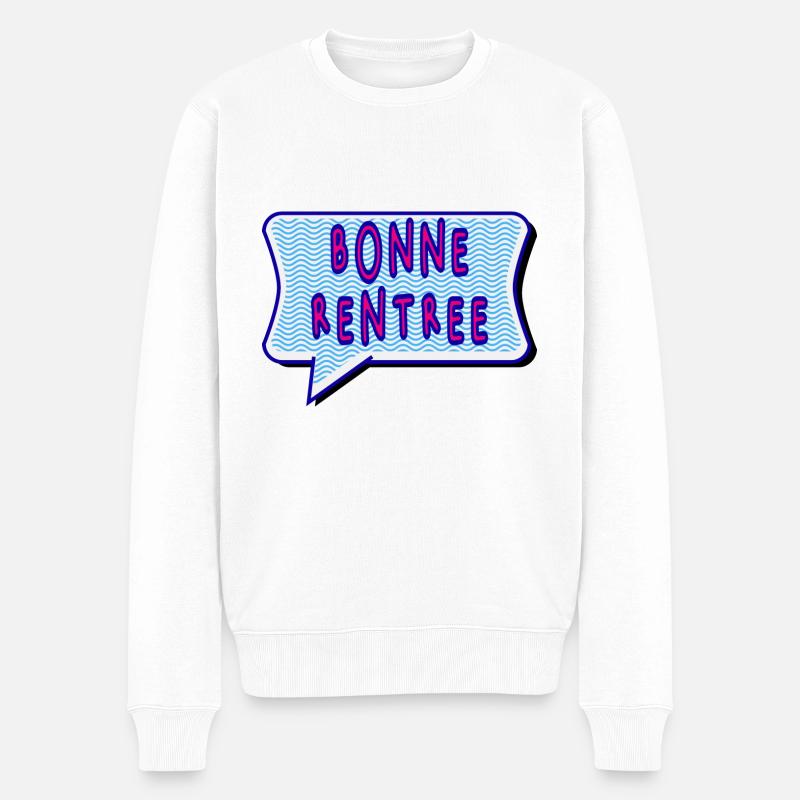 RENTREE. ALPHABET. VIVE LA RENTRÉE. - Pull Premium bio Homme - blanc