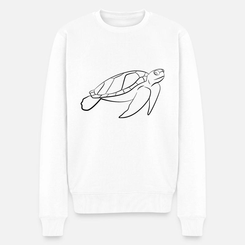 tortue - Pull Premium bio Homme - blanc