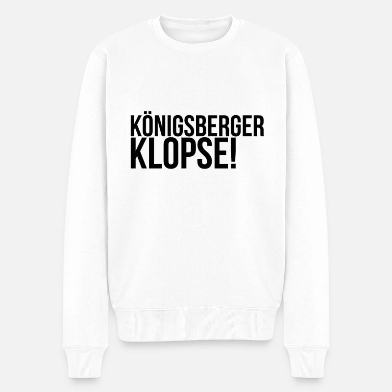 Königsberger Klopse. - Männer Premium Bio Pullover - Weiß