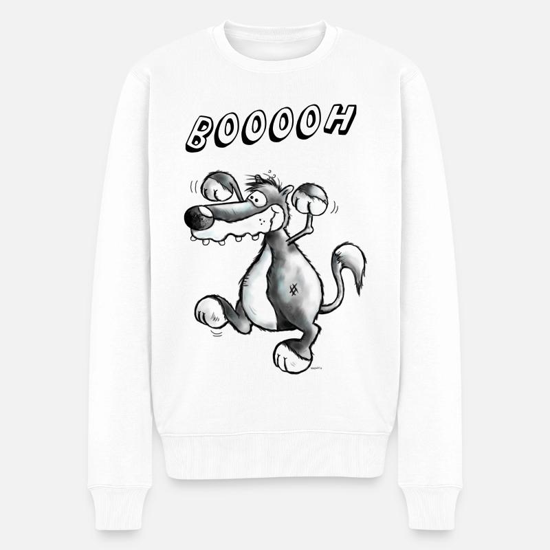 Loup sauvage - Pull Premium bio Homme - blanc