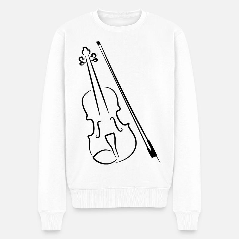 Violon et archet - Pull Premium bio Homme - blanc