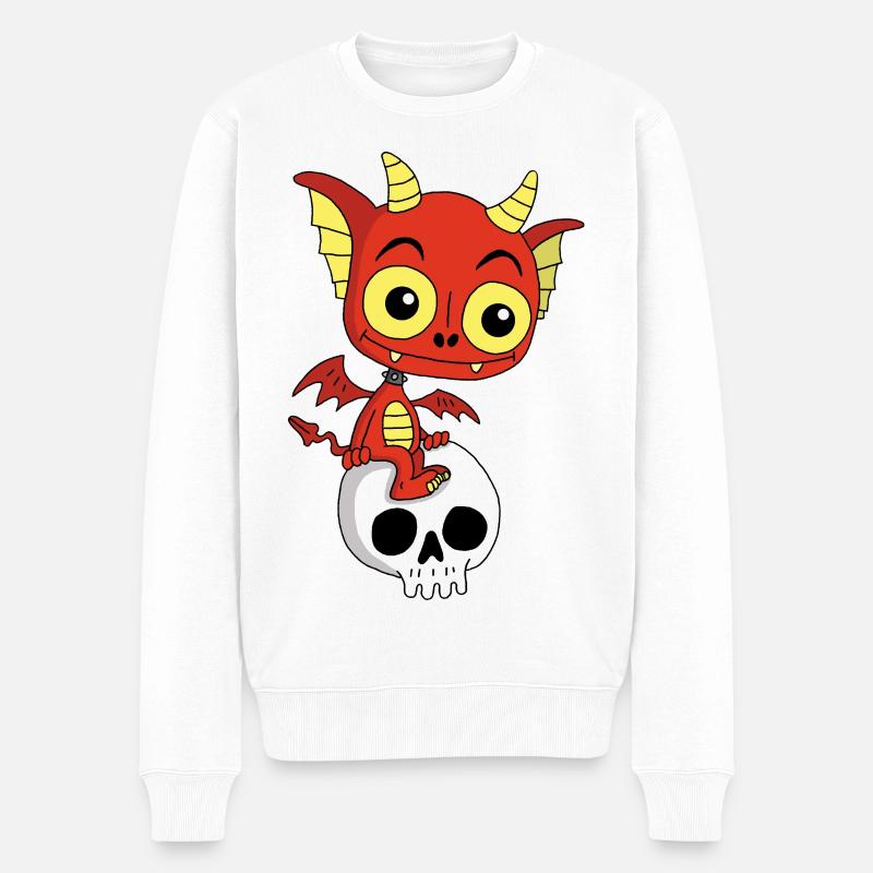 Petit démon se repose - Pull Premium bio Homme - blanc