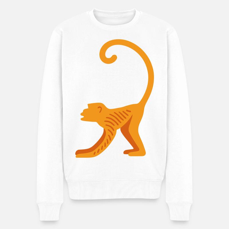 Logo de la ligne Orang-outan - Pull Premium bio Homme - blanc
